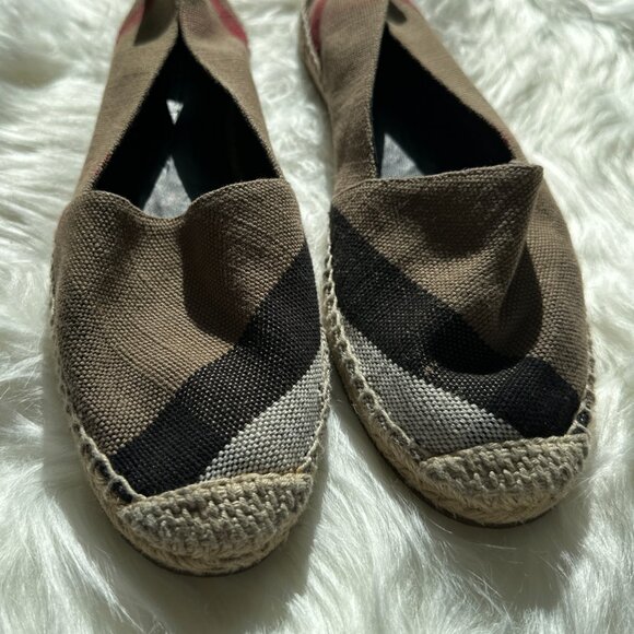 BURBERRY HOUSE CHECK PATTERN ESPADRILLES Size 39.5 - Picture 6 of 7